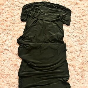 Zara Strapless Dress in Dark Green